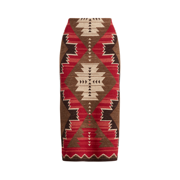 Jupe coton et lin motif Ouest américain