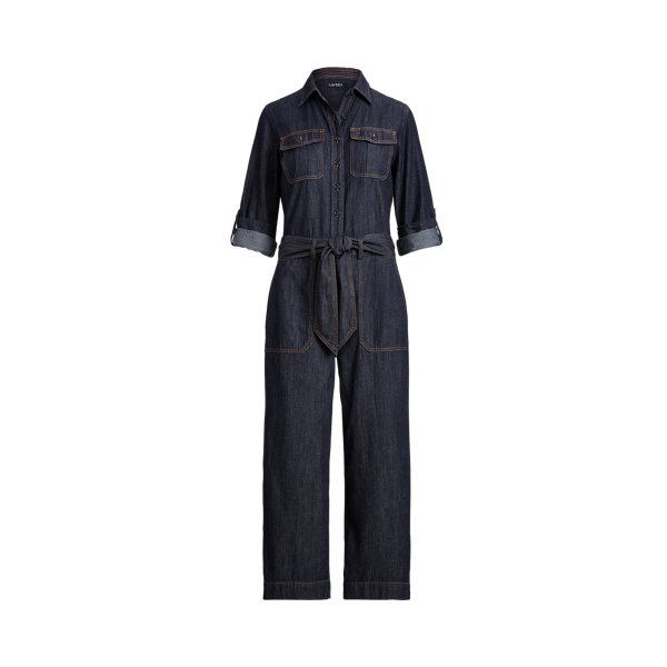 Combinaison à jambe large en denim
