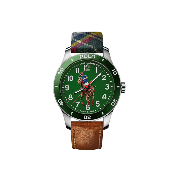 Polo-horloge met groene wijzerplaat voor Men | Ralph Lauren® BE