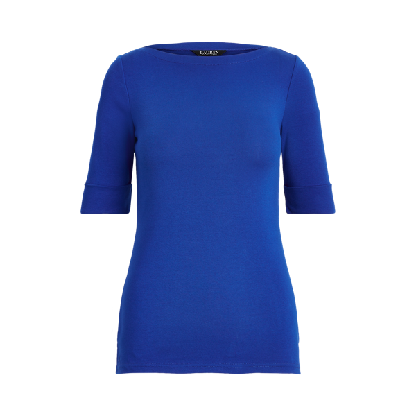 Haut en coton à encolure bateau