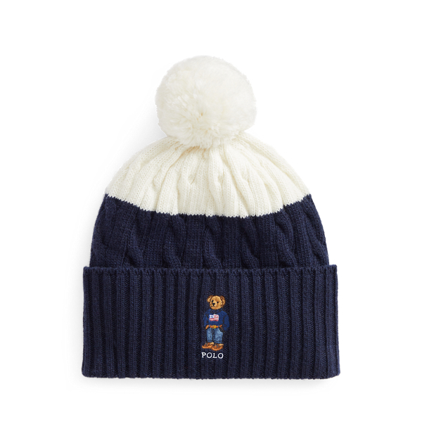 polo bear pom pom hat