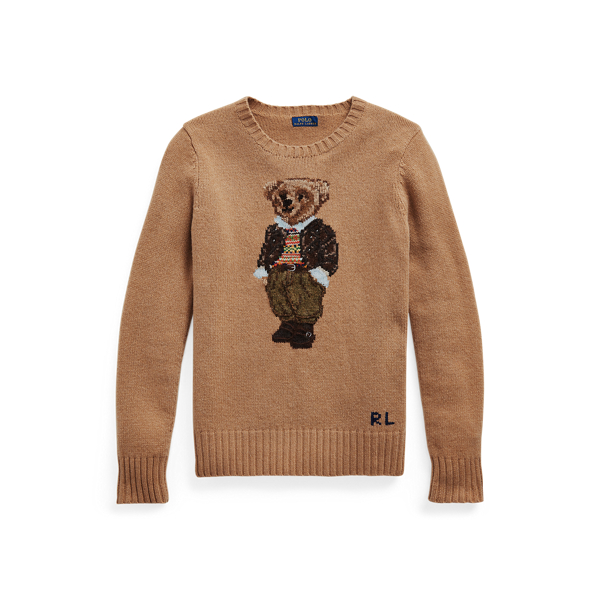 ralph lauren bear wool sweater