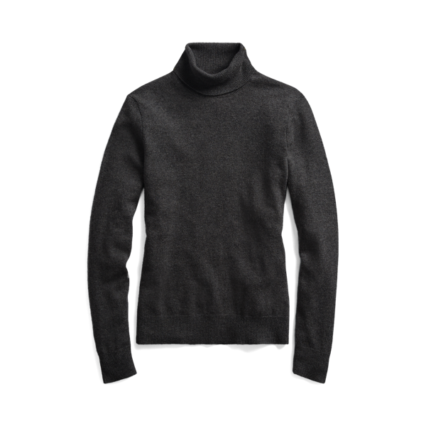 Pull à col roulé cintré en cachemire