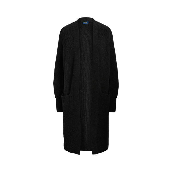 Cardigan côtelé en laine mélangée