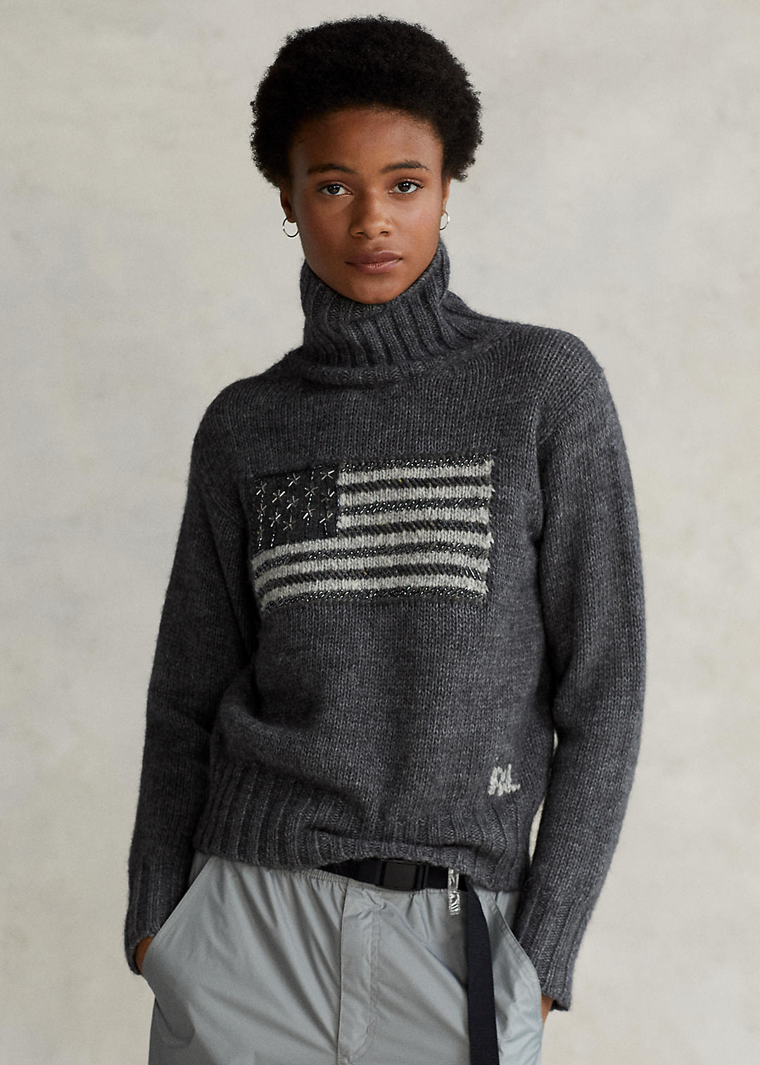 Flag Turtleneck Sweater