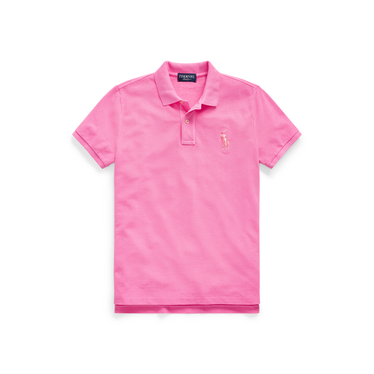 Pink Pony Cotton Mesh Polo Shirt