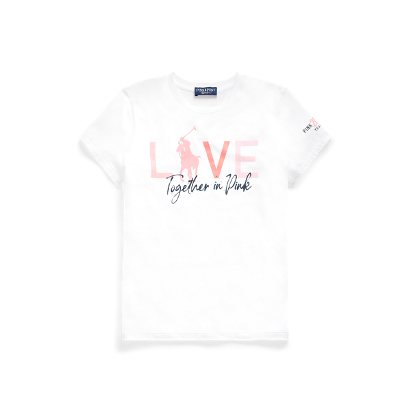 T-shirt col rond Pink Pony en coton