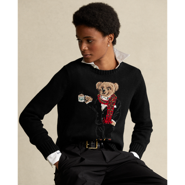 Cocoa Polo Bear Jumper for Women | Ralph Lauren® PT