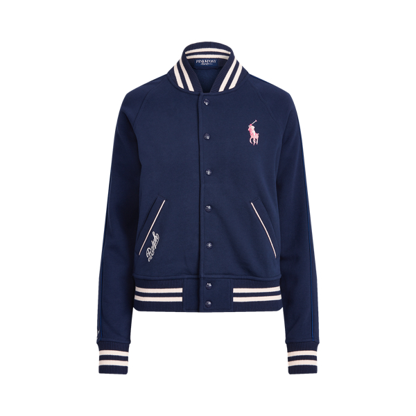 Pink Pony Fleece Baseball Jacket for Women | Ralph Lauren® NL