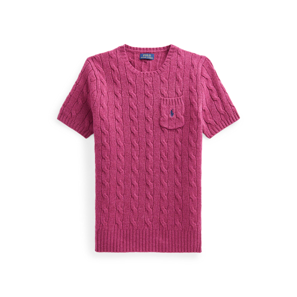 Pull torsadé à manches courtes