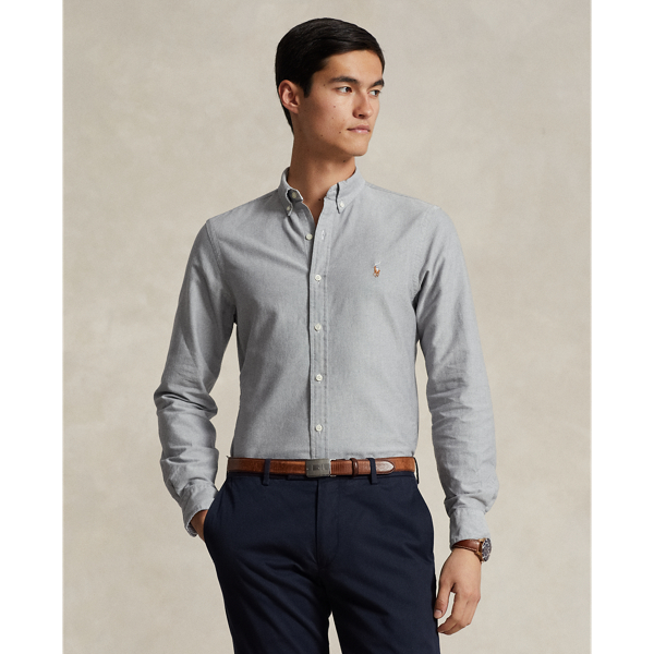 A pillar of Polo style since it was first introduced, the Oxford is a versatile staple for any man's wardrobe. This version is cut for a slim fit and embroidered with our multicoloured signature Pony.