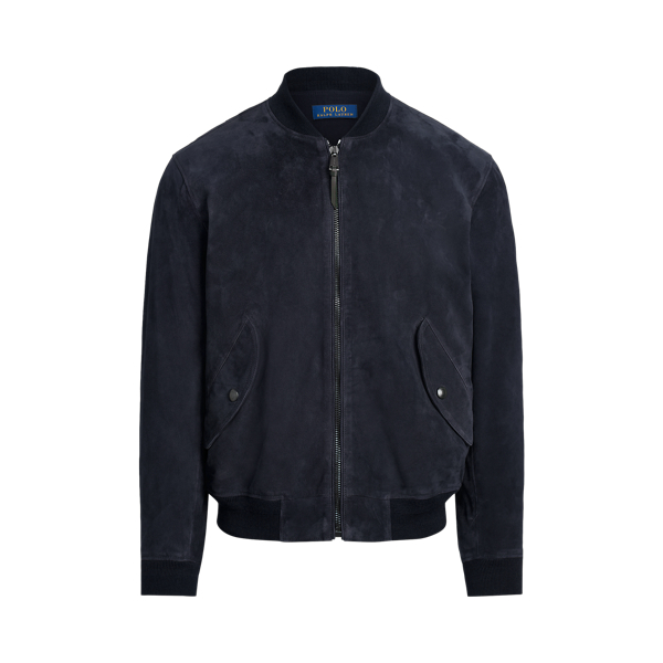 polo ralph lauren men's suede bomber jacket