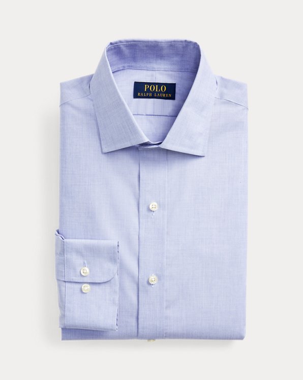 폴로 랄프로렌 셔츠 Polo Ralph Lauren Regent Custom Fit Poplin Shirt,Light Blue/White