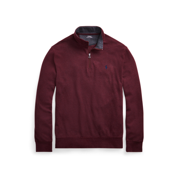 Pull demi-zippé en jersey luxueux