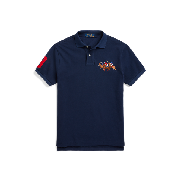 Polo coupe ajustée triple poney