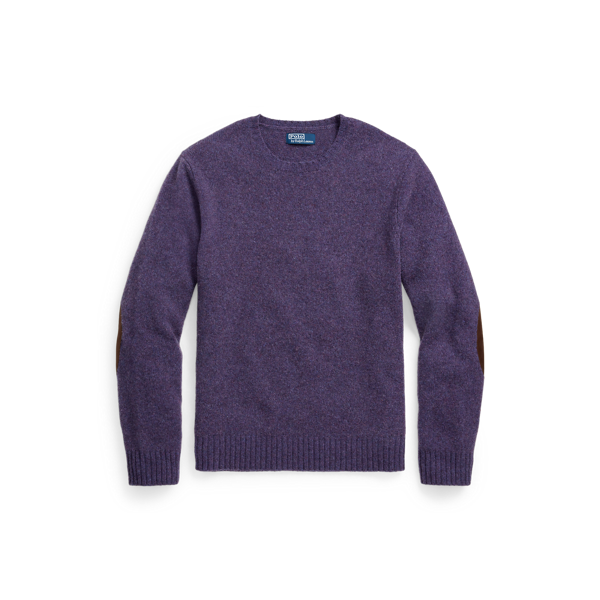 Pull laine et cachemire renforts en daim