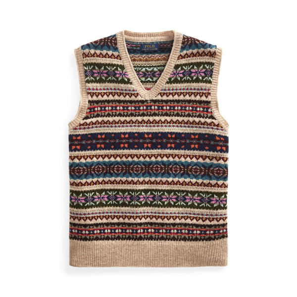 mens fair isle sweater vest