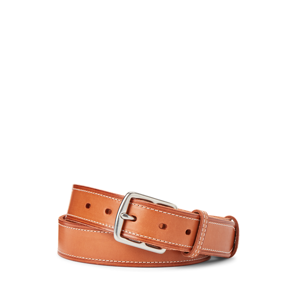 Ceinture surpiquée en cuir