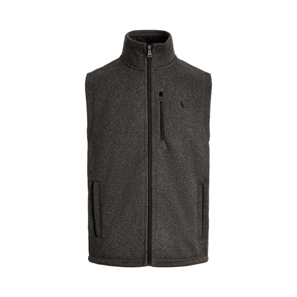 black polo jacket with red horse