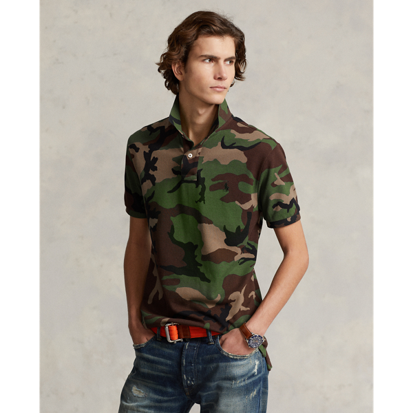 Polo Ralph Lauren Op maat gemaakt slim fit mesh poloshirt met camouflageprint 1