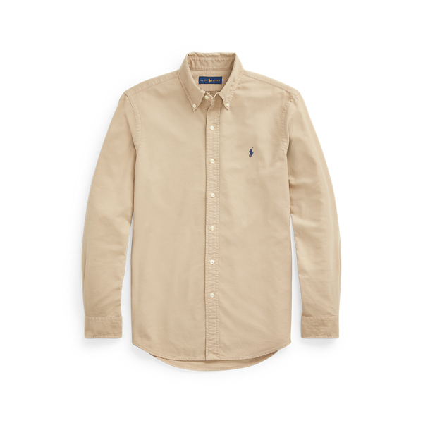 Chemise Oxford ajustée teinte en pièce