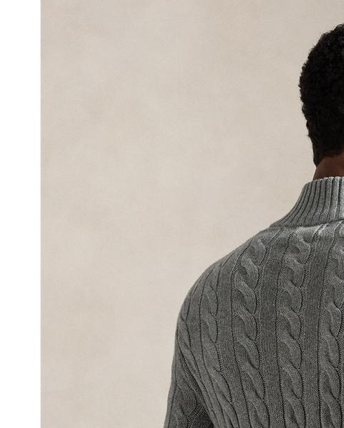 This chunky-knit cotton layer features our iconic cable design and signature embroidered Pony.