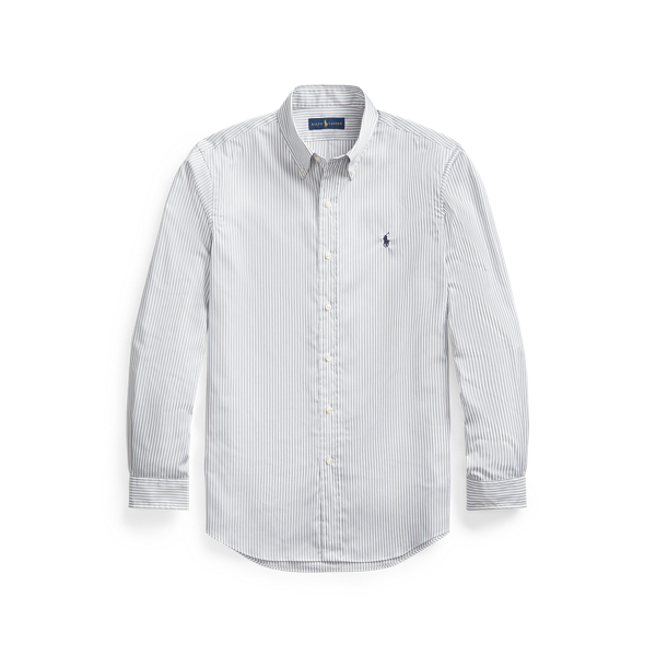 Chemise cintrée rayée en popeline