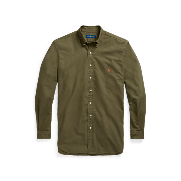 Chemise Oxford teinte en pièce