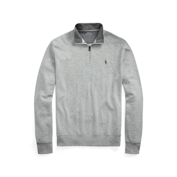Luxe jersey trui met korte rits voor Men | Ralph Lauren® NL