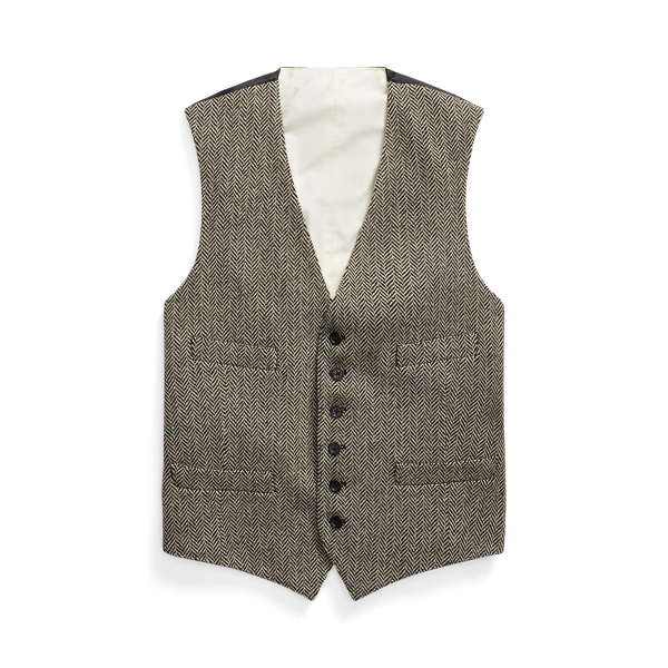 Gilet en laine mélangée à chevrons