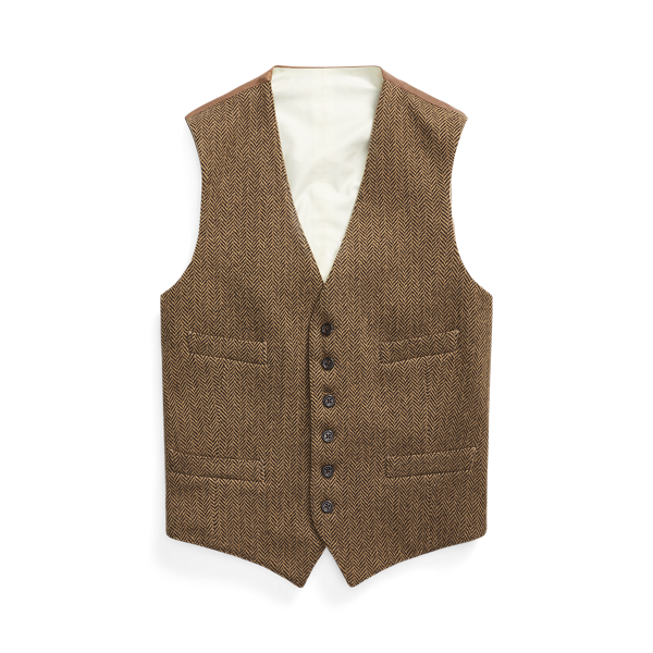 Gilet en laine mélangée à chevrons