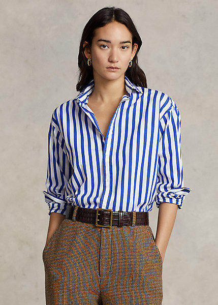 What To Wear To A Horse Show: Striped white and blue shirts