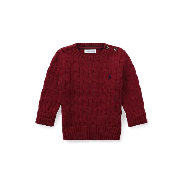 ralph lauren baby cable knit sweater