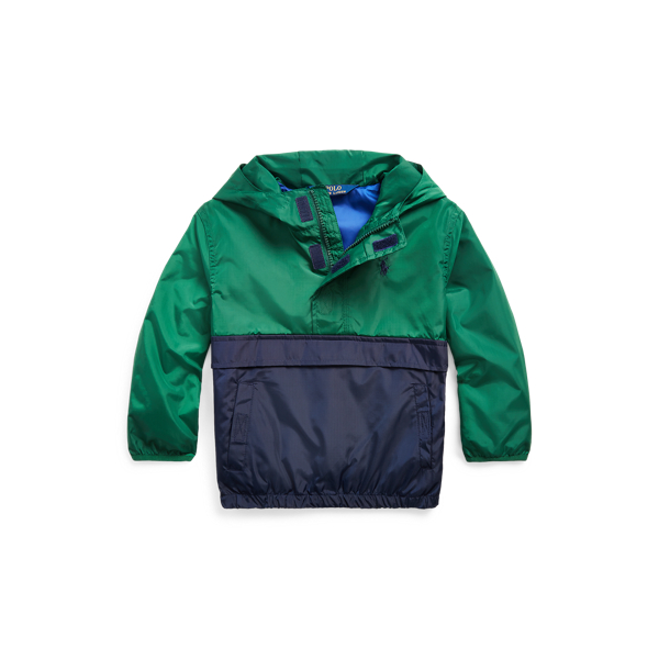 green polo windbreaker