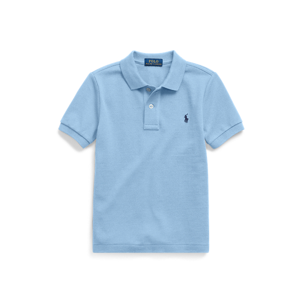 Polo Ralph Lauren Kids' Cotton Mesh Polo Shirt In Sky Blue