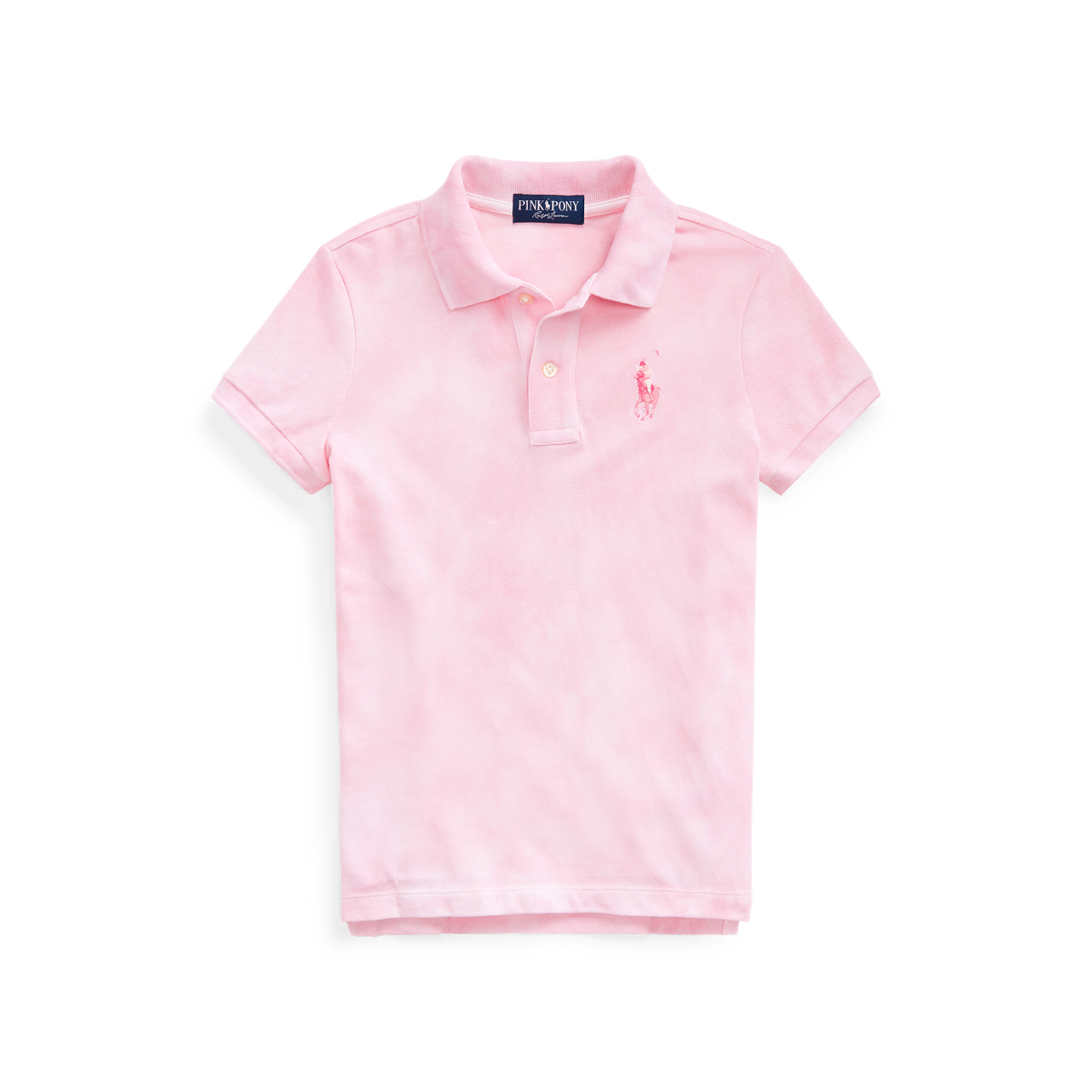 Pink Pony Tie-Dye Mesh Polo