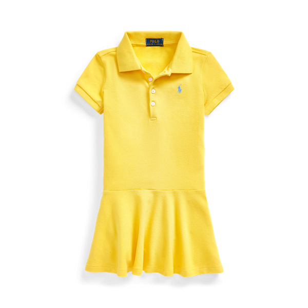 cotton mesh polo dress