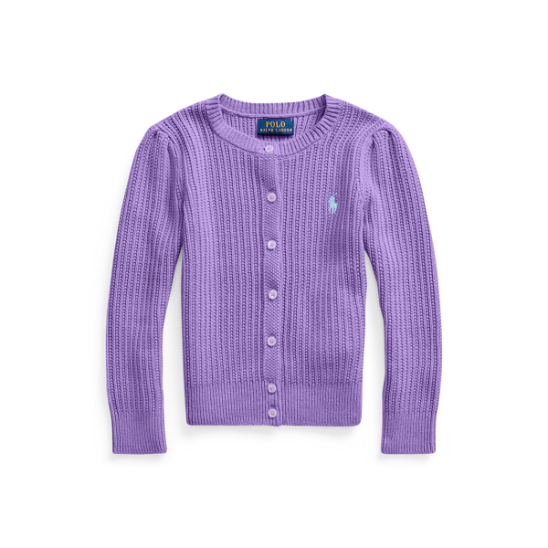ralph lauren purple cardigan