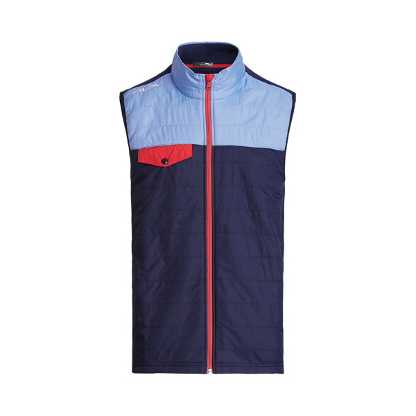Ralph Lauren Ripstop-panel Fleece Vest In Fall Blue/french Navy