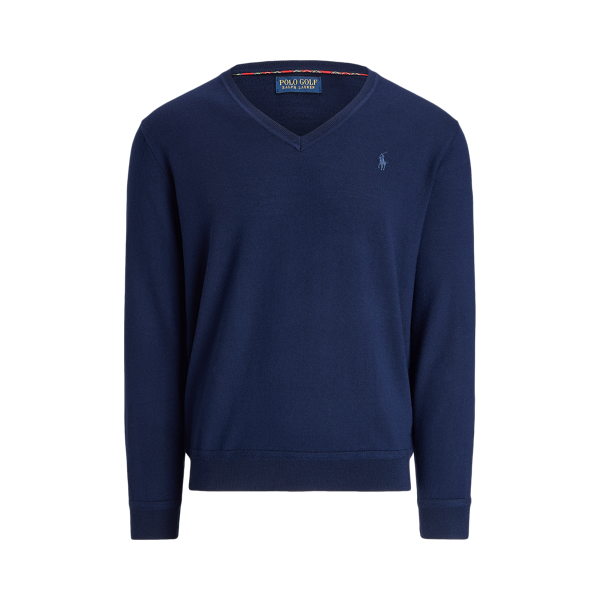 Pull à col en V en laine lavable