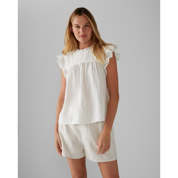 tops with frilly sleeves
