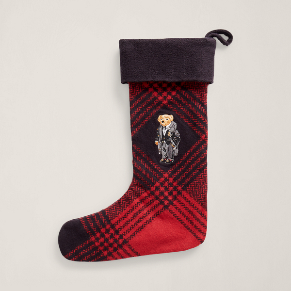 Plaid Polo Bear Stocking