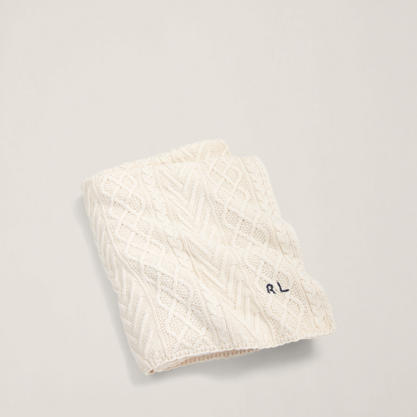 Polo Ralph Lauren Highland Throw Blanket In Classic Cream