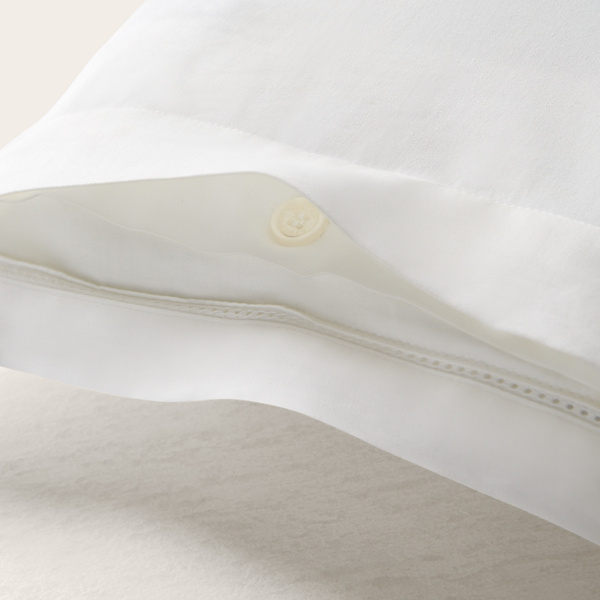 Shop Ralph Lauren Organic Cotton Sateen Border Pillow In Parchment