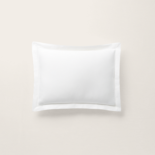 Ralph Lauren Organic Sateen Border Pillow In Parchment