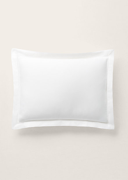 Ralph Lauren Organic Sateen Border Pillow In Parchment