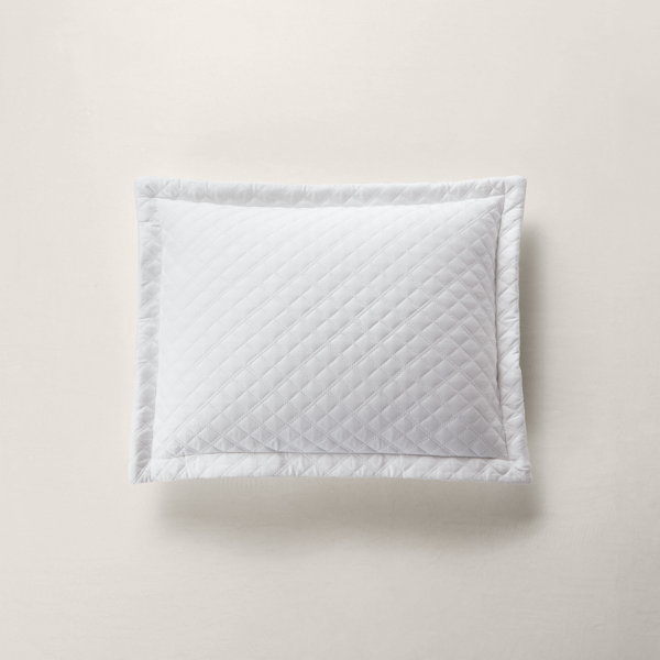 Coussin en satinette à motif argyle