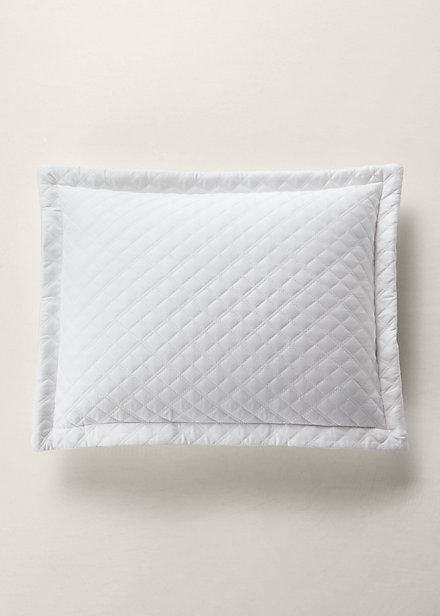 Ralph Lauren Argyle Sateen Throw Pillow In Studio White