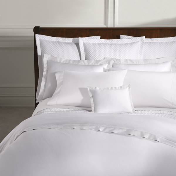 Ralph Lauren Organic Cotton Sateen Border Duvet Cover In Parchment