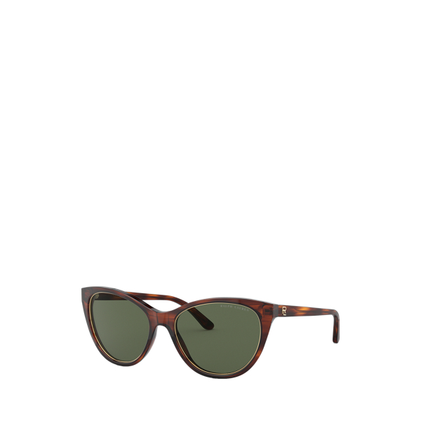 Ralph Lauren Logo Cat-eye Sunglasses In Shiny Black